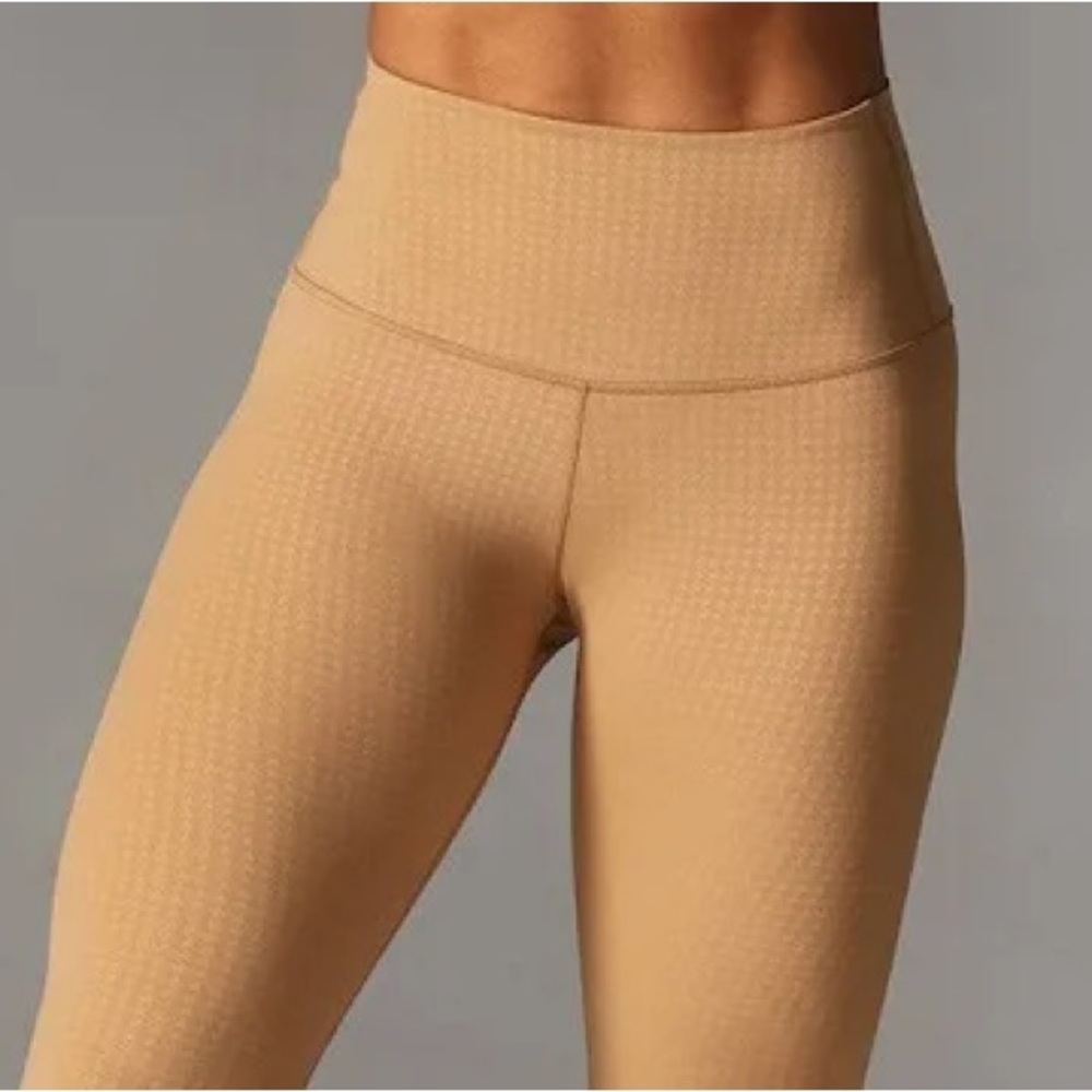 Tavi Sculpt High-Waisted Leggings Camel Houndstooth Small
